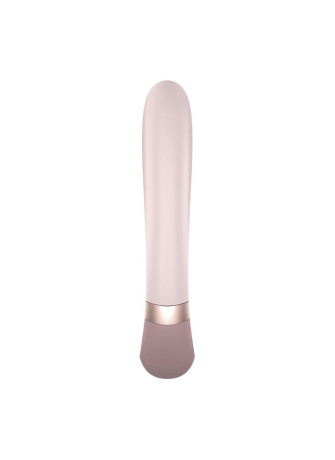 Vibromasseur point G avec stimulateur clitoris connecté chauffant USB mauve Heat Wave Satisfyer - CC597777